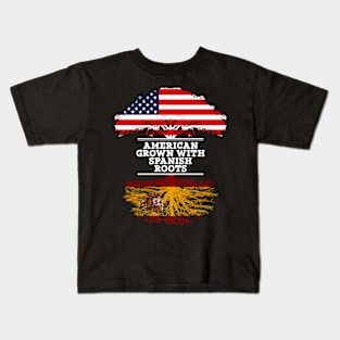 American Grown With Spaniard Roots - Gift for Spaniard From Spain Kids T-Shirt